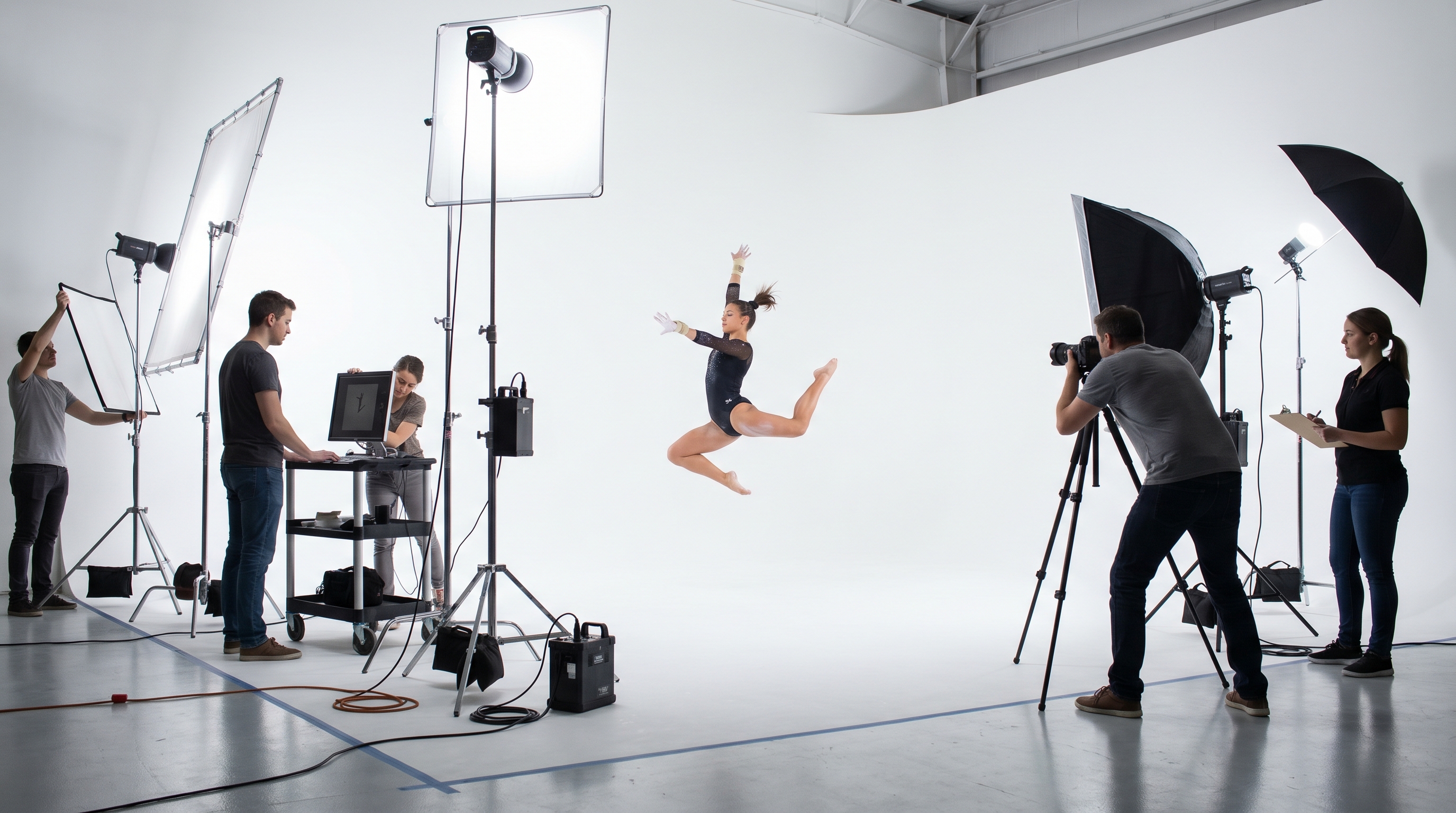 Gymnastics picture day operations setup